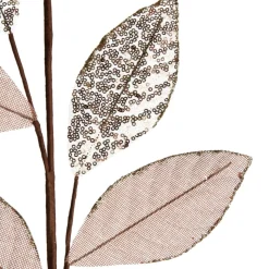 Blush Mixed Leaf Burlap Sequin Spray Shop