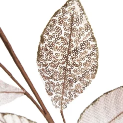Blush Mixed Leaf Burlap Sequin Spray Shop