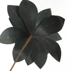 Bottle Green Velvet Flower Stem with Gold Glitter Trim Store