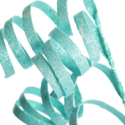 Bright Blue Glitter Curly Ribbon Christmas Pick Flash Sale