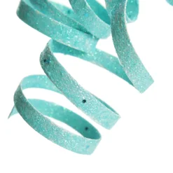 Bright Blue Glitter Curly Ribbon Christmas Pick Flash Sale