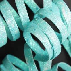 Bright Blue Glitter Curly Ribbon Christmas Pick Flash Sale