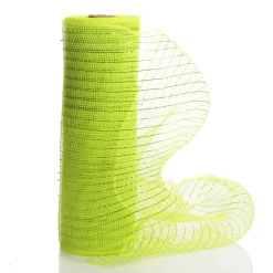 Bright Green Metallic Thread Decomesh Roll Best Sale
