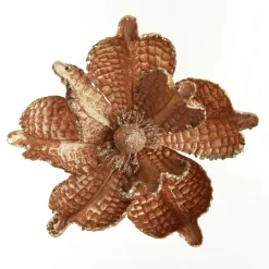 Brown Velvet Magnolia Flower Clip Cheap