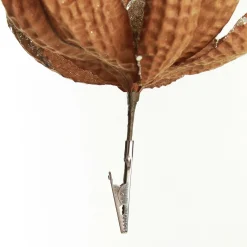 Brown Velvet Magnolia Flower Clip Cheap