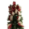 Buffalo Check Deluxe Tree Topper Bow with Streamers Clearance