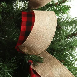 Buffalo Check Deluxe Tree Topper Bow with Streamers Clearance