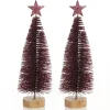 Burgundy Bottle Brush Tree - Small Set of 2 Sale