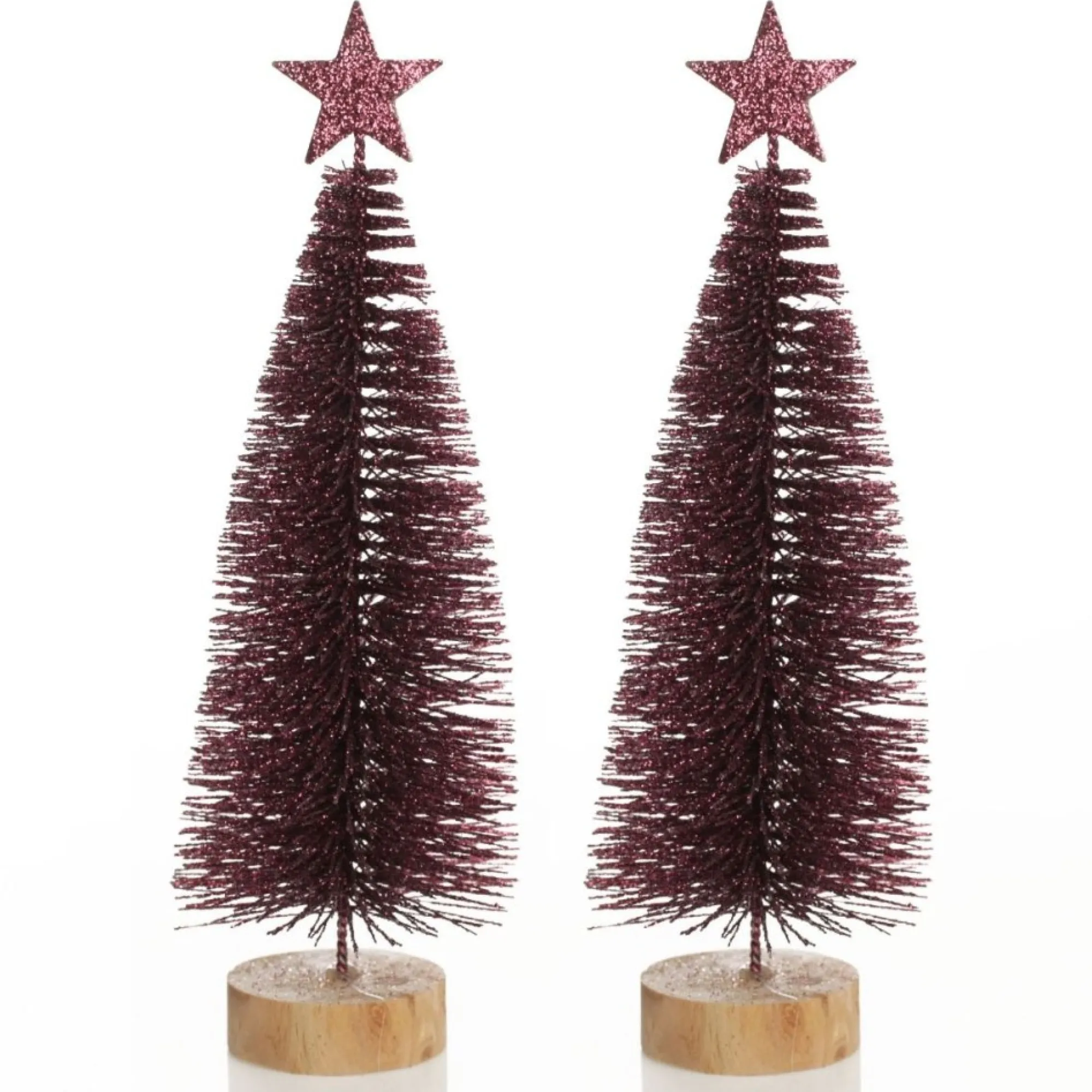 Burgundy Bottle Brush Tree - Small Set of 2 Sale