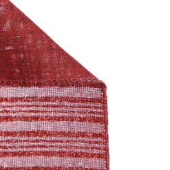 Burgundy Glitter and Linen Striped Wired Ribbon - 6.5cm Store