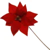 Burgundy Velvet Poinsettia Flower Stem Clearance