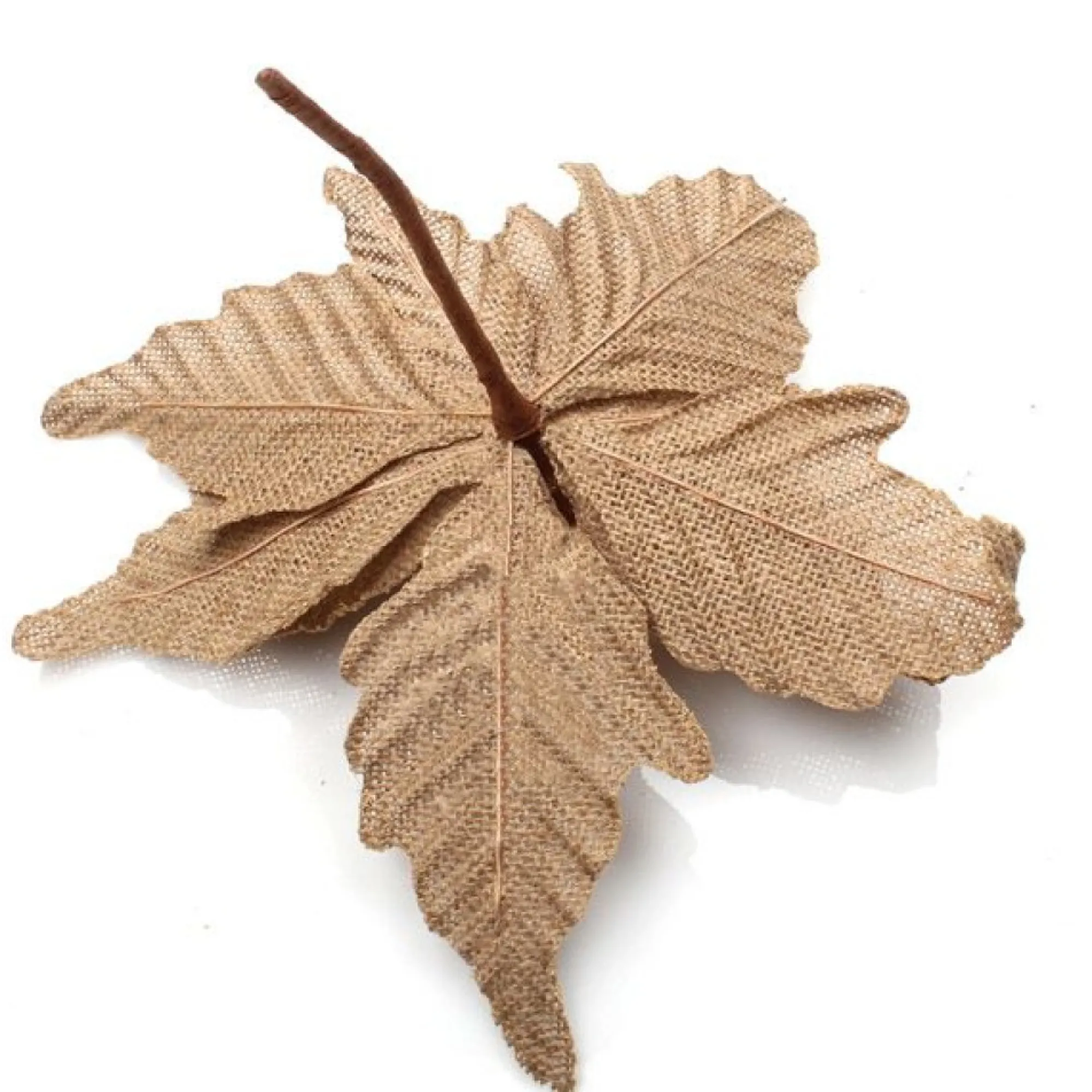 Burlap Flower Pick Black Glitter Trim Sale