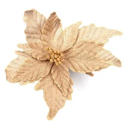Burlap Flower Pick Natural Trim Best Sale