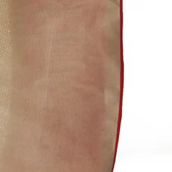 Burlap Merry Christmas Tree Skirt - Red Trim Hot