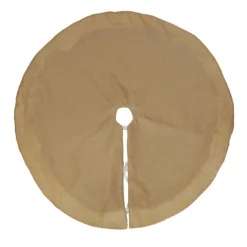 Burlap Merry Christmas Tree Skirt - White Fur Trim Best Sale