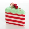 Candy Cane and Mint Velvet Cake Slice Christmas Tree Decoration Hot