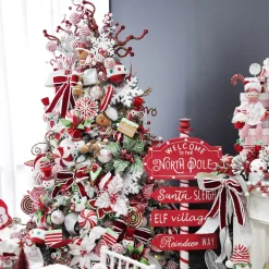 Candy Cane and Mint Velvet Cake Slice Christmas Tree Decoration Hot