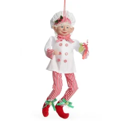 Candy Cane Chef Elf Ornament Best Sale