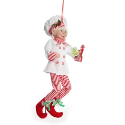 Candy Cane Chef Elf Ornament Best Sale