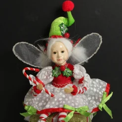Candy Cane Christmas Fairy on Giftbox Cheap
