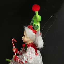 Candy Cane Christmas Fairy on Giftbox Cheap
