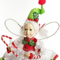 Candy Cane Christmas Fairy on Giftbox Cheap