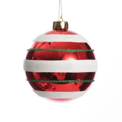 Candy Cane Dots and Stripes Christmas Baubles - Set of 6 Best Sale