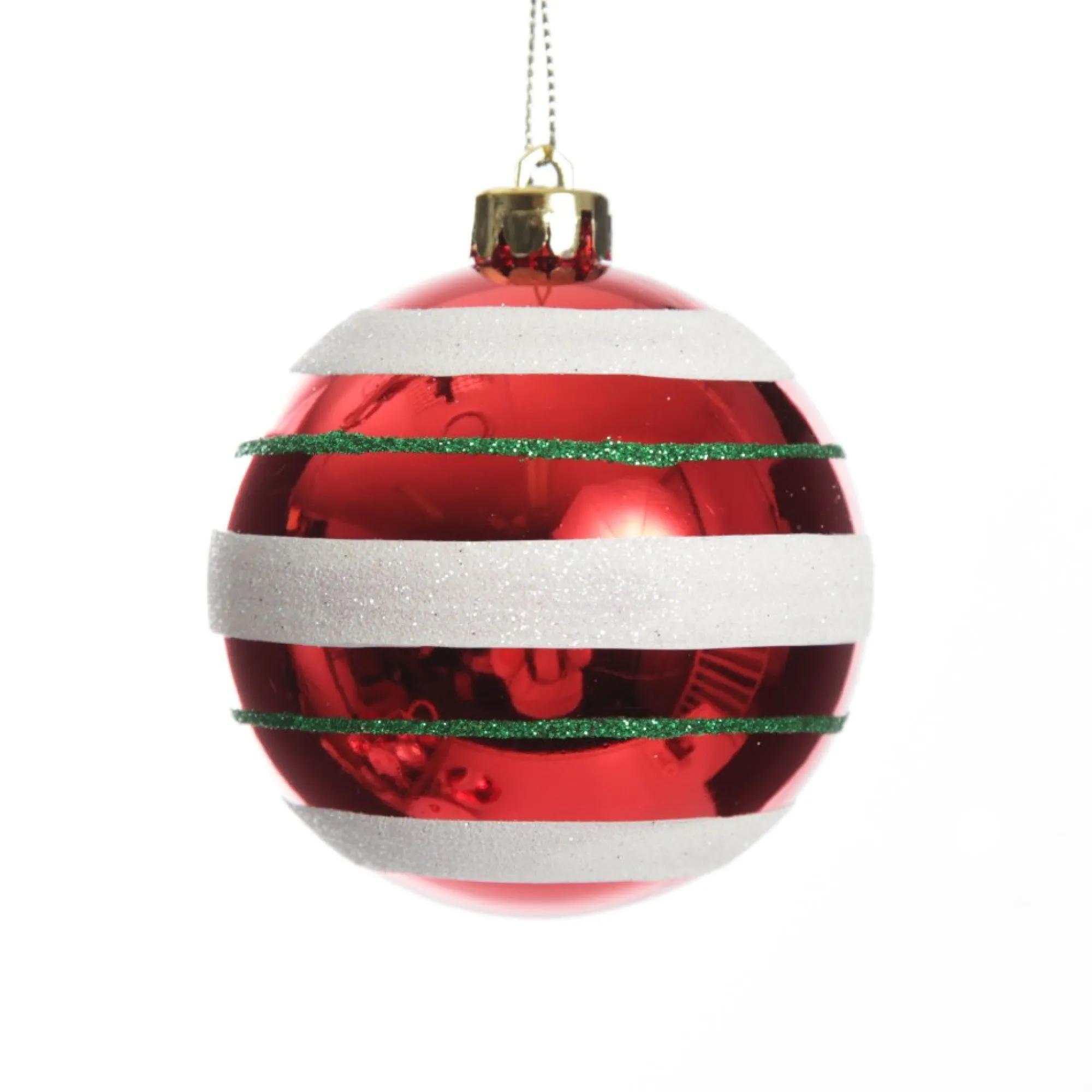 Candy Cane Dots and Stripes Christmas Baubles - Set of 6 Best Sale