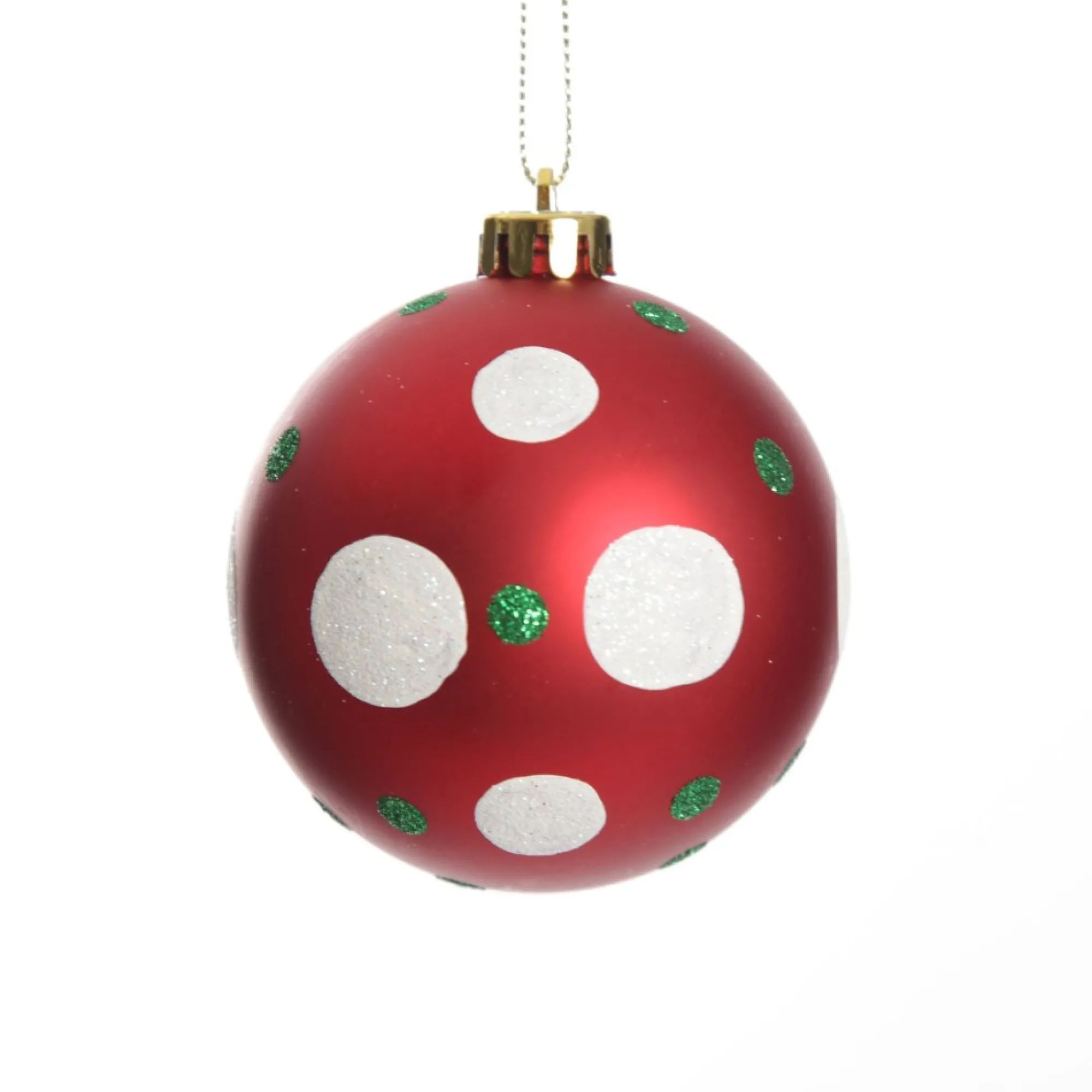 Candy Cane Dots and Stripes Christmas Baubles - Set of 6 Best Sale