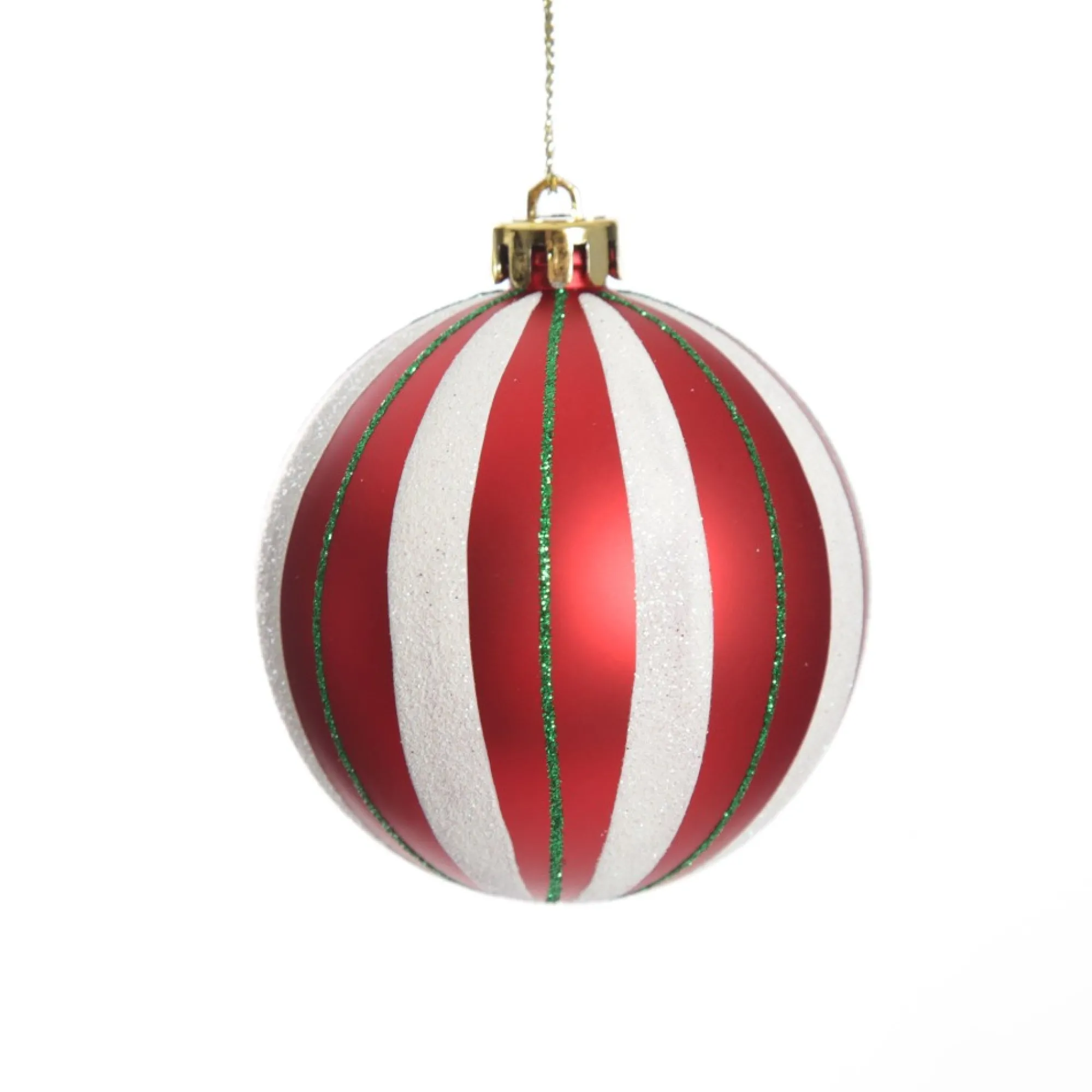 Candy Cane Dots and Stripes Christmas Baubles - Set of 6 Best Sale