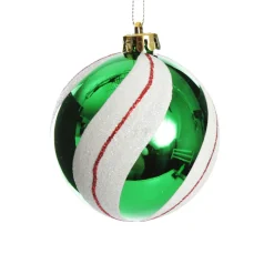 Candy Cane Dots and Stripes Christmas Baubles - Set of 6 Best Sale