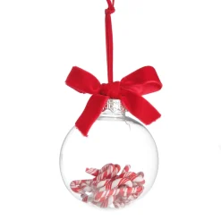 Candy Cane Filled Clear Shatterproof Bauble Best