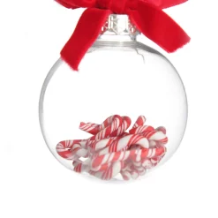 Candy Cane Filled Clear Shatterproof Bauble Best