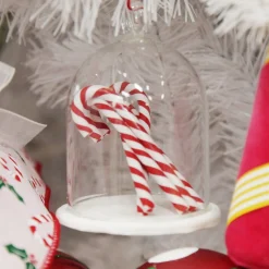 Candy Cane Filled Dome Hanging Christmas Tree Decoration Best