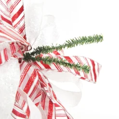 Candy Cane Stripe Deluxe Tree Topper Bow with Streamers Flash Sale