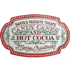 Candy Canes and Hot Cocoa Retro Metal Christmas Sign Online