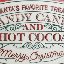 Candy Canes and Hot Cocoa Retro Metal Christmas Sign Online