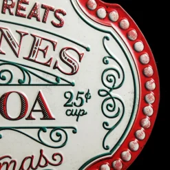 Candy Canes and Hot Cocoa Retro Metal Christmas Sign Online