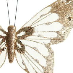 Champagne and Gold Butterfly Clip Outlet