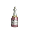 Champagne Bottle Pink Glitter Cheers Glass Tree Decoration Hot