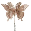 Champagne Glitter and Sequin Butterfly Clip Best