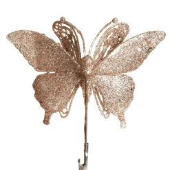 Champagne Glitter and Sequin Butterfly Clip Best