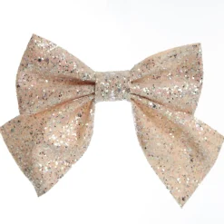 Champagne Glitter Bow - Set of 2 Outlet