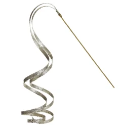 Champagne Glitter Curly Ribbon Christmas Pick Best