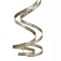 Champagne Glitter Curly Ribbon Christmas Pick Best