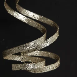 Champagne Glitter Curly Ribbon Christmas Pick Best