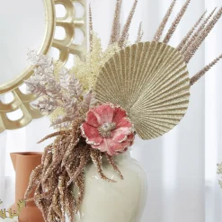 Champagne Glitter Fan Palm Leaf Pick Store