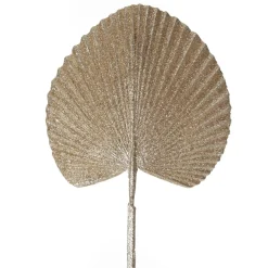 Champagne Glitter Fan Palm Leaf Pick Store