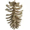 Champagne Glitter Faux Hanging Pinecone New