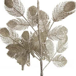 Champagne Glitter Feathers with Butterfly Spray Pick Store